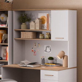 Hanah Home Unidad de Estudio Etto - Mm1.44.21.U1 en Madera y Roble Blanco